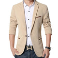 Blazer Casual Masculino Slim Confort Caqui - Zellum