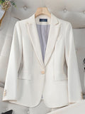 Blazer Feminino Alfaiataria Harmony - Casacos e jaquetas - blazer alfaiataria, blazer alfaiataria feminino, blazer branco feminino, blazer feminino, blazer feminino alfaiataria, blazer feminino zara, blazer preto feminino