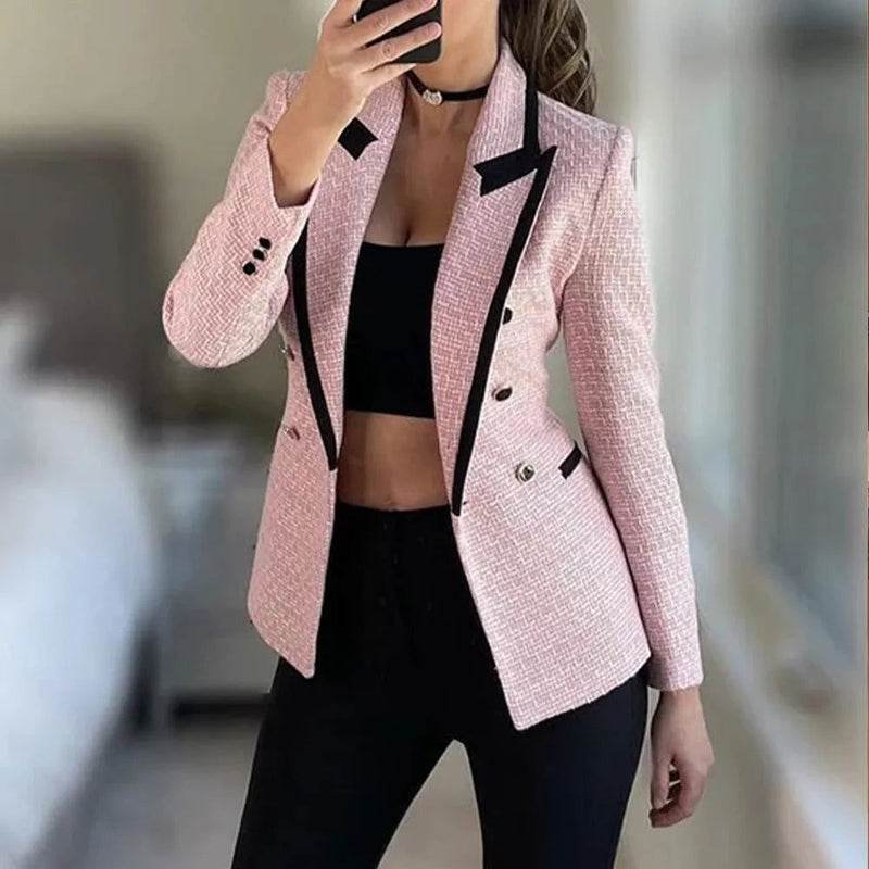 Blazer Feminino Alfaiataria em Xadrez -  - blazer feminino, blazer feminino alfaiataria, Blazer Feminino Alongado, blazer feminino confortável, blazer feminino slim, blazer feminino slim fit, blazer feminino zara