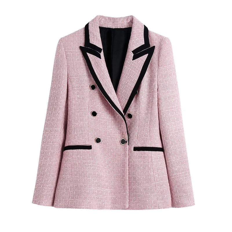 Blazer Feminino Alfaiataria em Xadrez -  - blazer feminino, blazer feminino alfaiataria, Blazer Feminino Alongado, blazer feminino confortável, blazer feminino slim, blazer feminino slim fit, blazer feminino zara