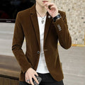 Blazer Masculino Slim Feito em Viscose Marrom - Zellum