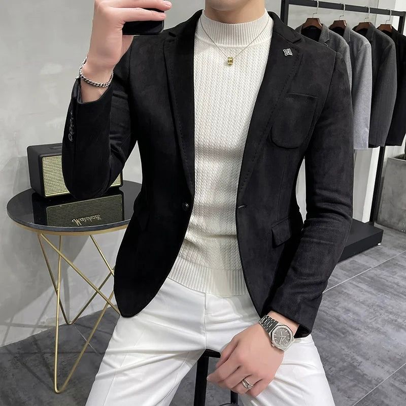 Blazer Masculino Slim Francer -  - blazer casual masculino, blazer homem, blazer masculino, blazer masculino casual, blazer masculino slim, blazer preto masculino