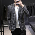 Blazer Masculino Slim Quadriculado -  - blazer azul marinho masculino, blazer azul masculino, blazer bege masculino, blazer casual masculino, blazer cinza masculino, blazer homem, blazer masculino, blazer masculino casual, blazer masculino esporte fino, blazer masculino preto, blazer masculino slim, blazer preto masculino, blazers homem