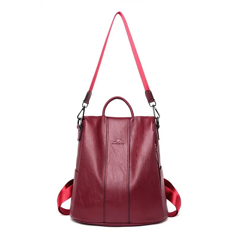 Bolsa Mochila Feminina Antifurto de Couro -  - bolsa couro, bolsa couro feminina, bolsa couro preta, bolsa de couro, bolsa de couro feminina, bolsa de couro legítimo, bolsa em couro, bolsa feminina couro, bolsas femininas de couro, bolsas femininas de couro em promoção