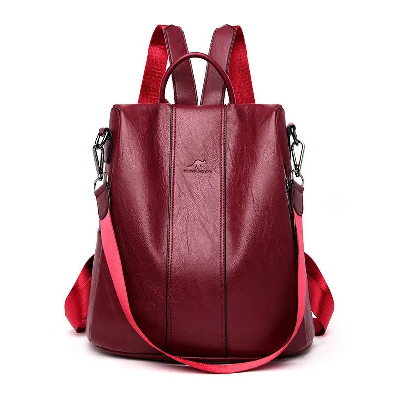 Bolsa Mochila Feminina Antifurto de Couro -  - bolsa couro, bolsa couro feminina, bolsa couro preta, bolsa de couro, bolsa de couro feminina, bolsa de couro legítimo, bolsa em couro, bolsa feminina couro, bolsas femininas de couro, bolsas femininas de couro em promoção