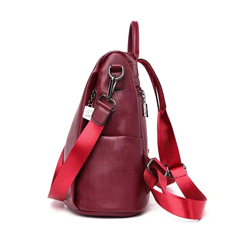 Bolsa Mochila Feminina Antifurto de Couro -  - bolsa couro, bolsa couro feminina, bolsa couro preta, bolsa de couro, bolsa de couro feminina, bolsa de couro legítimo, bolsa em couro, bolsa feminina couro, bolsas femininas de couro, bolsas femininas de couro em promoção