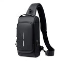 Bolsa Transversal Multifuncional Antifurto -  - bag masculina, Bolsa Antifurto, bolsa lateral masculina, bolsa masculina, bolsa masculina transversal, bolsa preta transversal, bolsa transversal masculina, Bolsa Transversal Multifuncional, mochila impermeável masculina, shoulder bag masculina