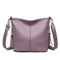 Bolsa Tiracolo de Couro Feminina Ladies Roxo 25cm x 10cm x 21cm - Zellum