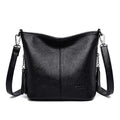 Bolsa Tiracolo de Couro Feminina Ladies Preto 25cm x 10cm x 21cm - Zellum