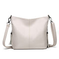 Bolsa Tiracolo de Couro Feminina Ladies Branco 25cm x 10cm x 21cm - Zellum