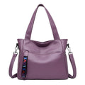 Bolsa Tote de Couro Feminina Lara Roxo - Zellum