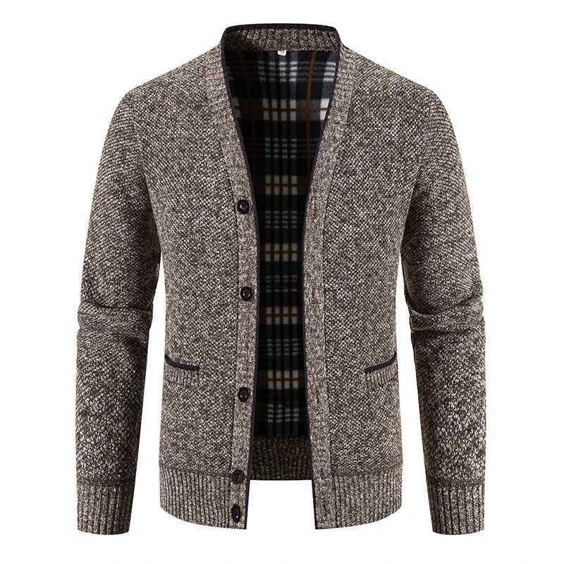 Cardigan Masculino de Algodão Sweater - Casacos e jaquetas - cardigan longo masculino, cardigan masculino longo, cardigan masculino preto, cardigan masculino tricot, cardigan masculino zara, cardigan preto masculino, cardigan tricot masculino