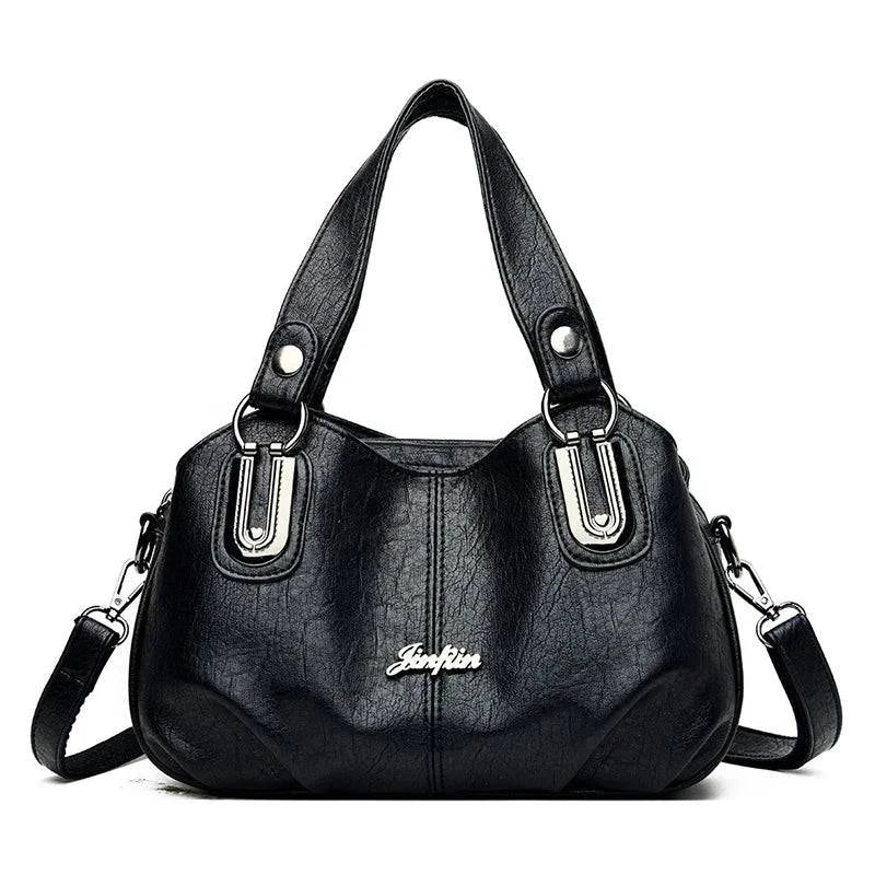 Bolsa Feminina de Couro Casual Preto - Zellum