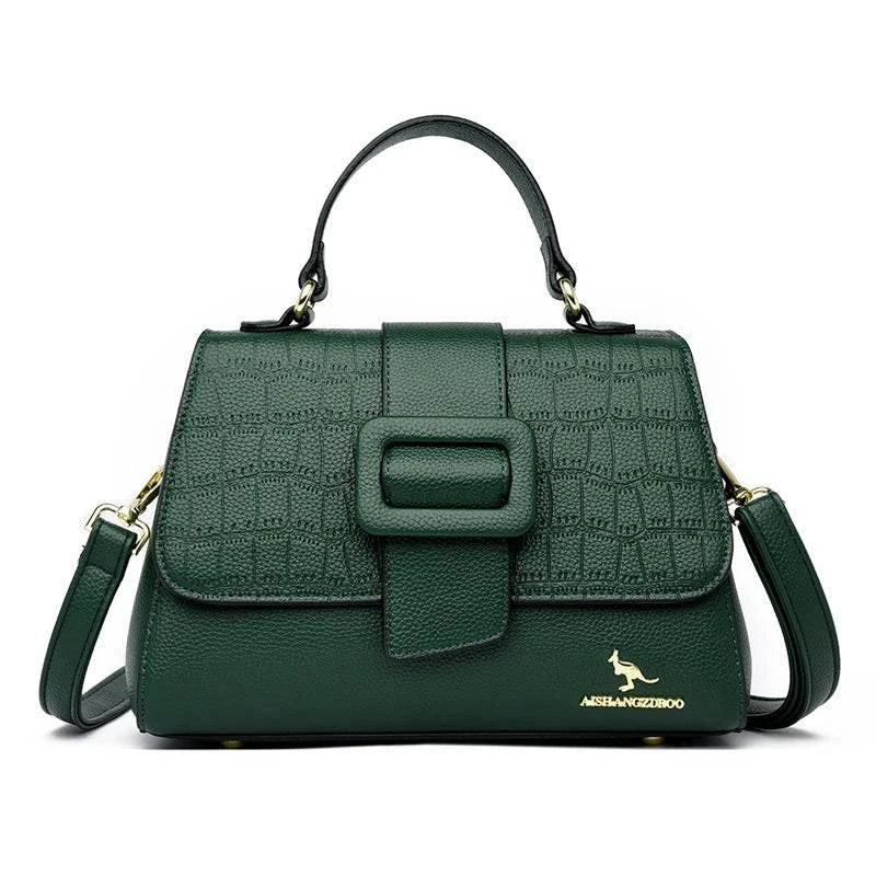 Bolsa Feminina de Couro Legítimo Lavish Verde - Zellum