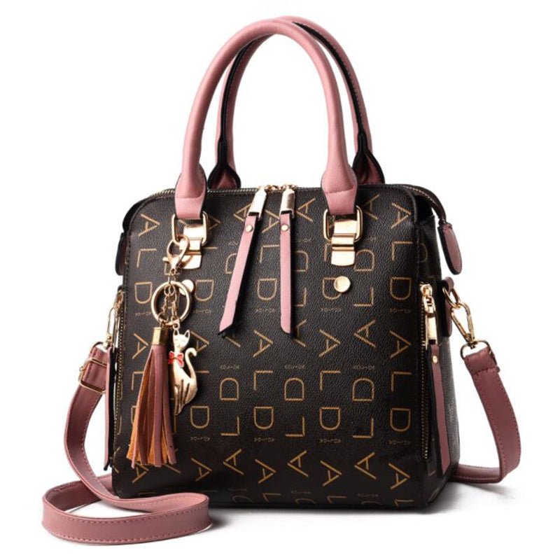 Bolsa Feminina Satchel de Couro Luxuoso