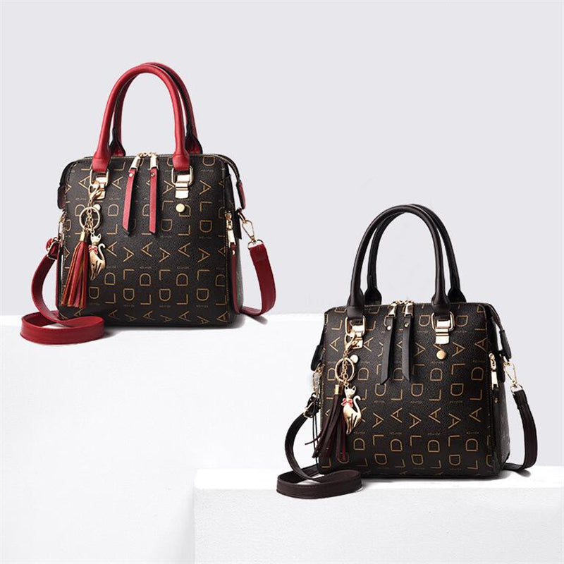 Bolsa Feminina Satchel de Couro Luxuoso