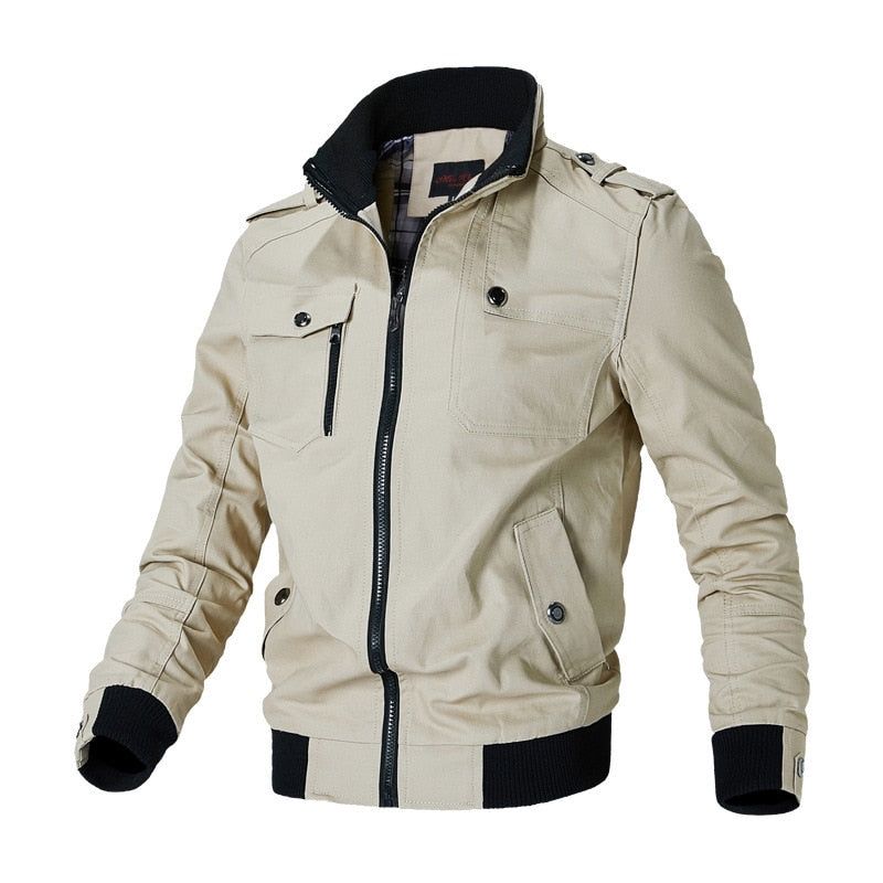 Jaqueta Bomber Masculina Casual Caqui - Zellum