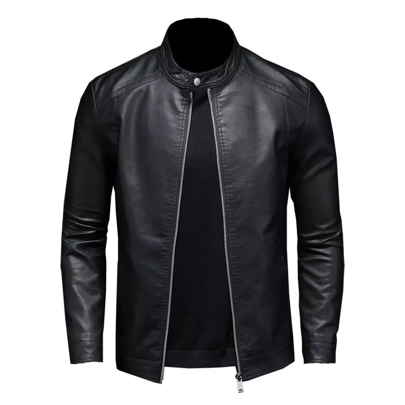 Jaqueta De Couro Masculino Casual Motoqueiro - Zellum