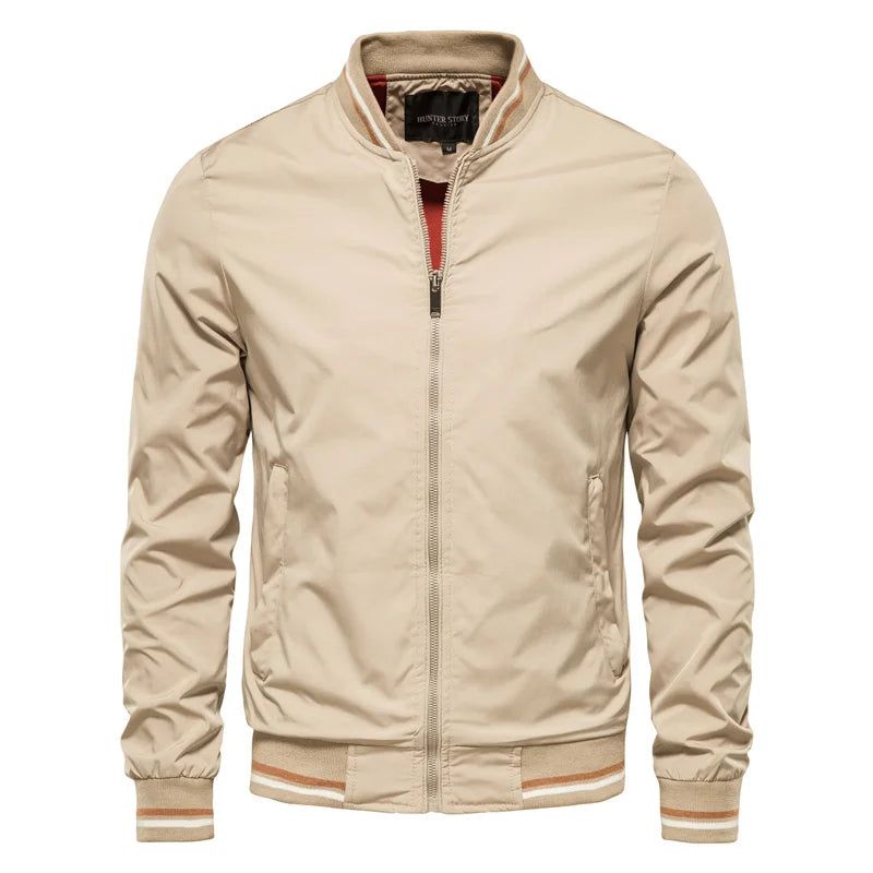 Jaqueta Masculina Bomber Casual Slim Caqui - Zellum