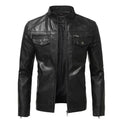 Jaqueta Masculina de Couro Slim Fit Preto - Zellum