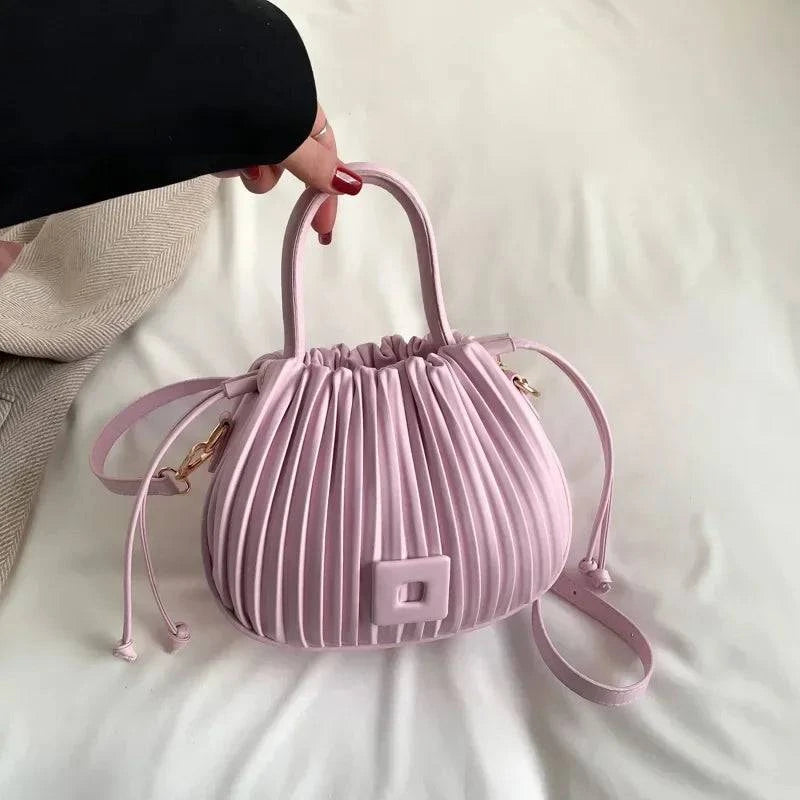 Bolsa Feminina Bucket Texturizada Bella Vitta Rosa - Zellum