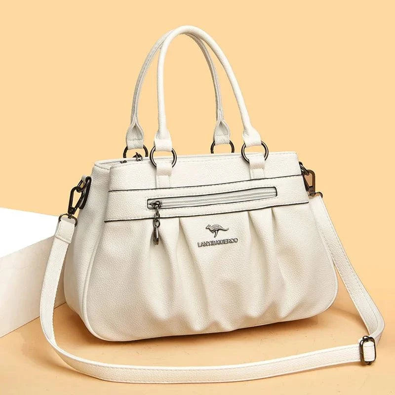 Bolsa Feminina de Couro Radiance Branco - Zellum