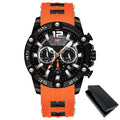 Relógio Masculino Esportivo MiniFocus Com Pulseira de Silicone Laranja - Zellum