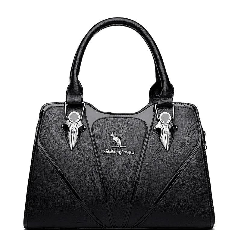 Bolsa Feminina de Couro Monarque Preto - Zellum