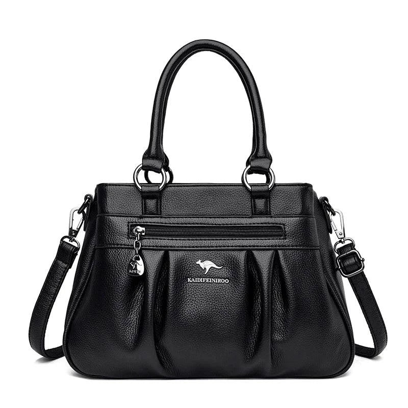 Bolsa Feminina de Couro Radiance Preto - Zellum