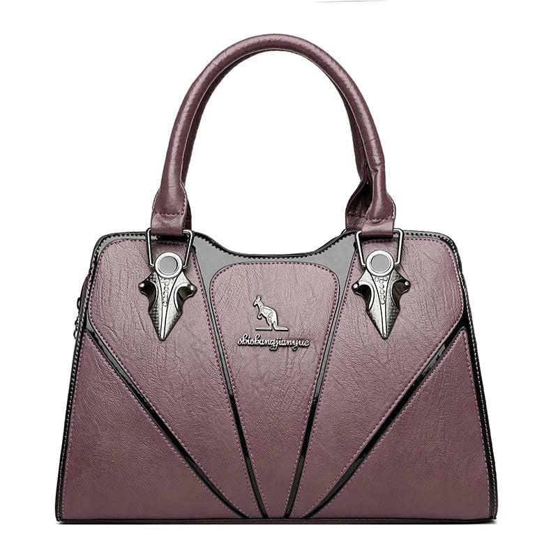 Bolsa Feminina de Couro Monarque Roxo - Zellum