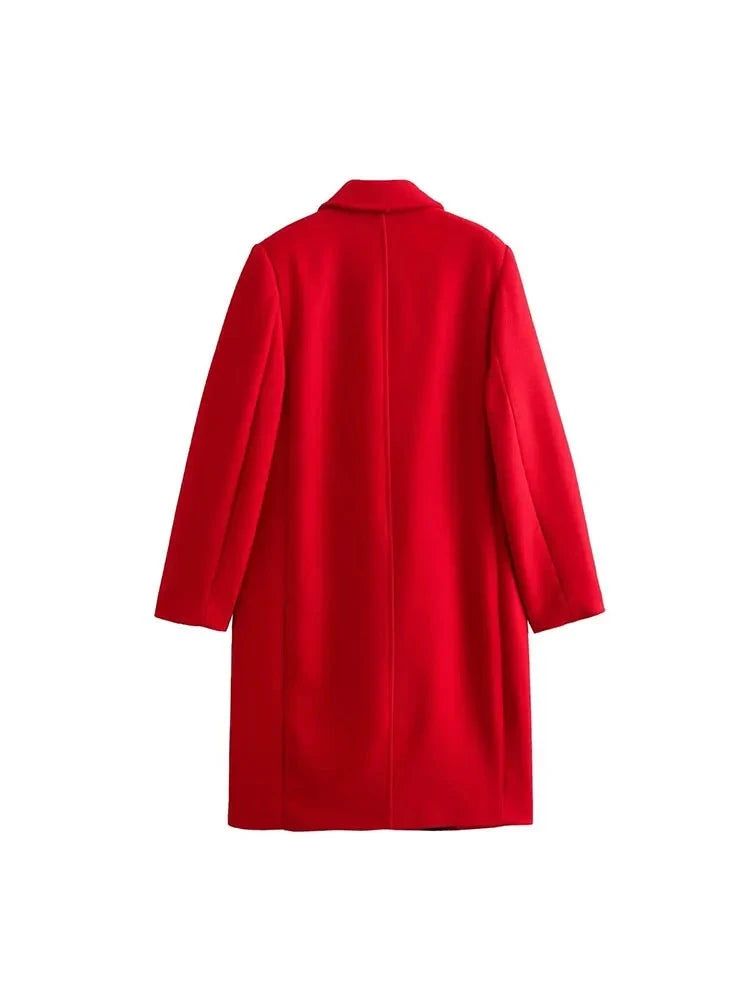 Sobretudo Longo Feminino Vermelho - Zellum