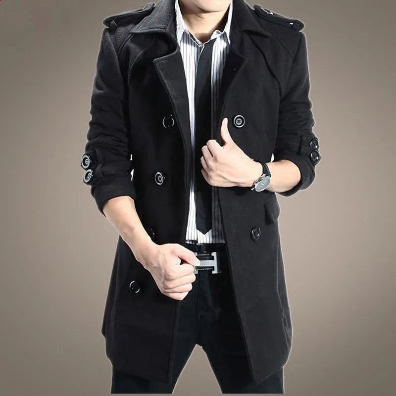 Trench Coat Masculino Com Cinto -  - casaco sobretudo masculino, sobre tudo masculino, sobretudo homem, sobretudo masculino inverno, sobretudo masculino preto, sobretudo preto masculino, trench coat masculino