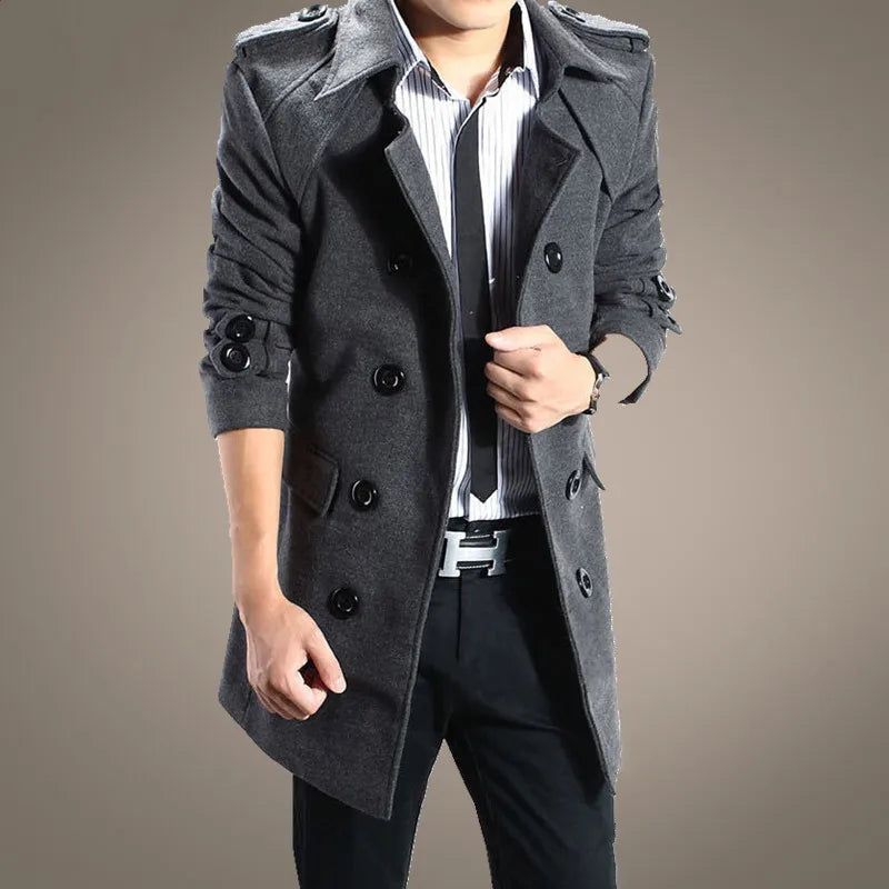 Trench Coat Masculino Com Cinto -  - casaco sobretudo masculino, sobre tudo masculino, sobretudo homem, sobretudo masculino inverno, sobretudo masculino preto, sobretudo preto masculino, trench coat masculino